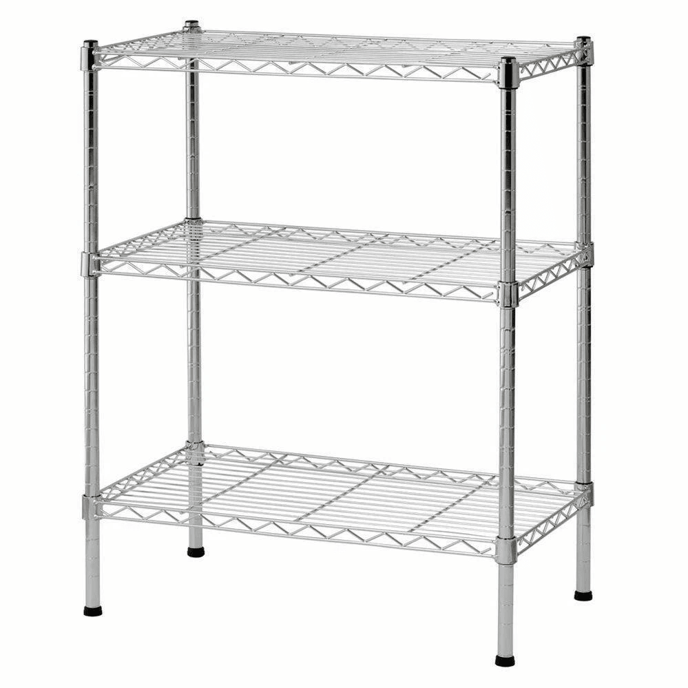 Wire Shelving Rack Shelf Adjustable Unit, Garage Storage Organizer for Home, Kitchen & Utility Use