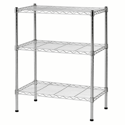Wire Shelving Rack Shelf Adjustable Unit, Garage Storage Organizer for Home, Kitchen & Utility Use