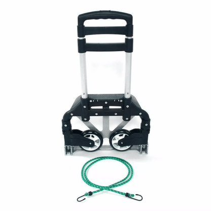 Portable Aluminium Folding Push Cart Travel Shopping Trolley Luggage With Wheels Compact And Lightw 2