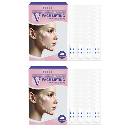UltraThin Face Stickers Invisible Lift Tape for VLine Chin Shaping  Skin Tightening
