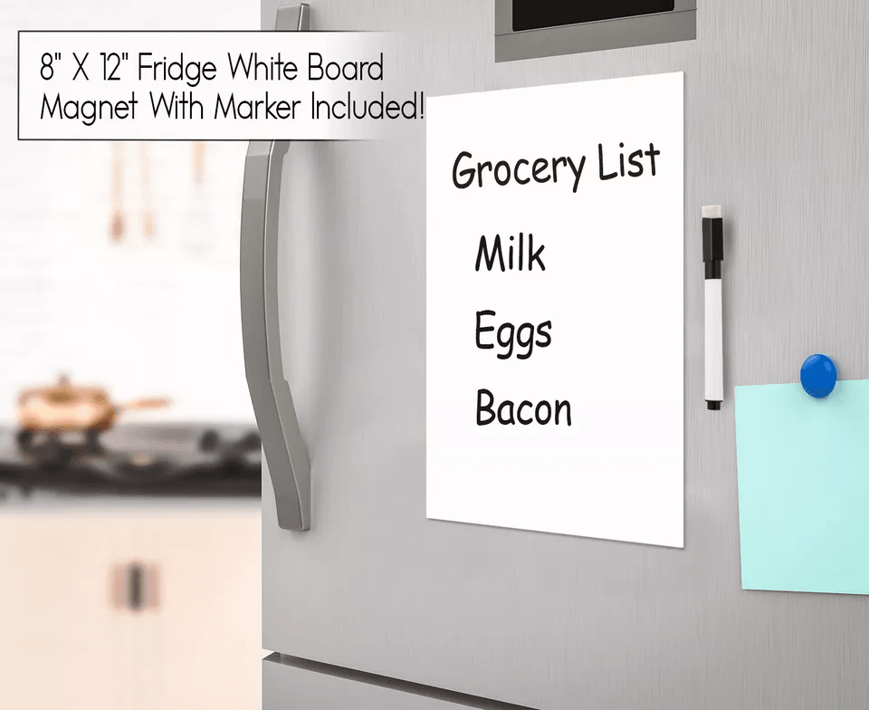 Stackable Refrigerator Organizer Bins Fridge Storage Containers Set With Magnetic Whiteboard For Ki