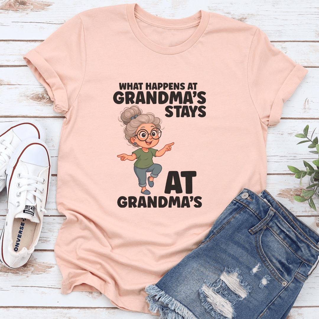 What Happens At Grandmas Stays At Grandmas Tee 1