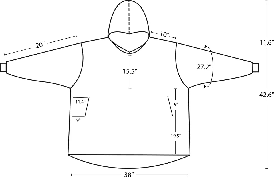 Oversized Reversible Wearable Blanket Hoodie Cozy Adult Sweatshirt For Winter Comfort 5