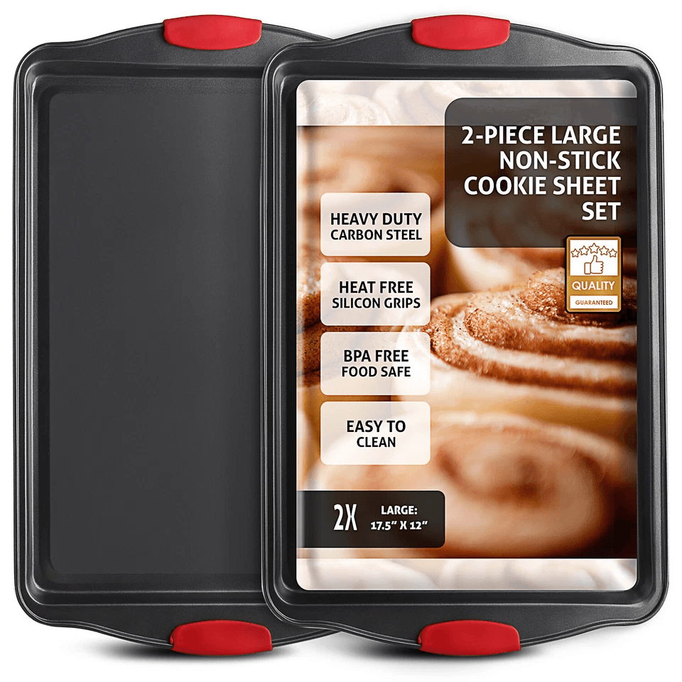 Nonstick Baking Sheet Pan Set By Joytable HeavyDuty Steel Cookie Sheets For Oven Use 1