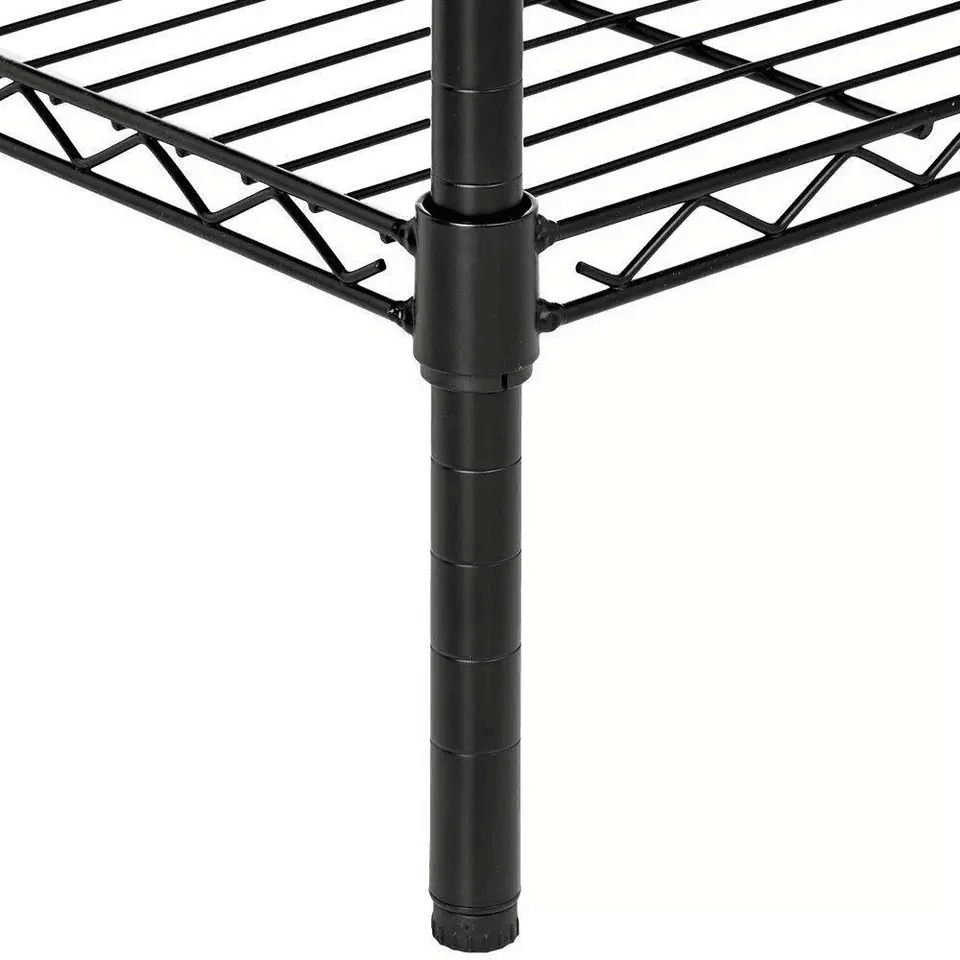 ChromeBlack Shelf Steel Wire Tier Layer Shelving Storage Rack HeavyDuty Metal Organizer For Home Ga 3