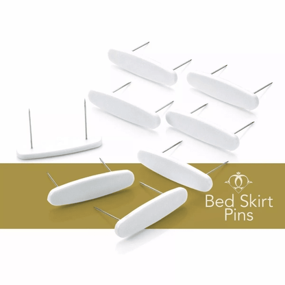 Plastic Head Bedskirt Pins, Secure Dust Ruffle Holding Set