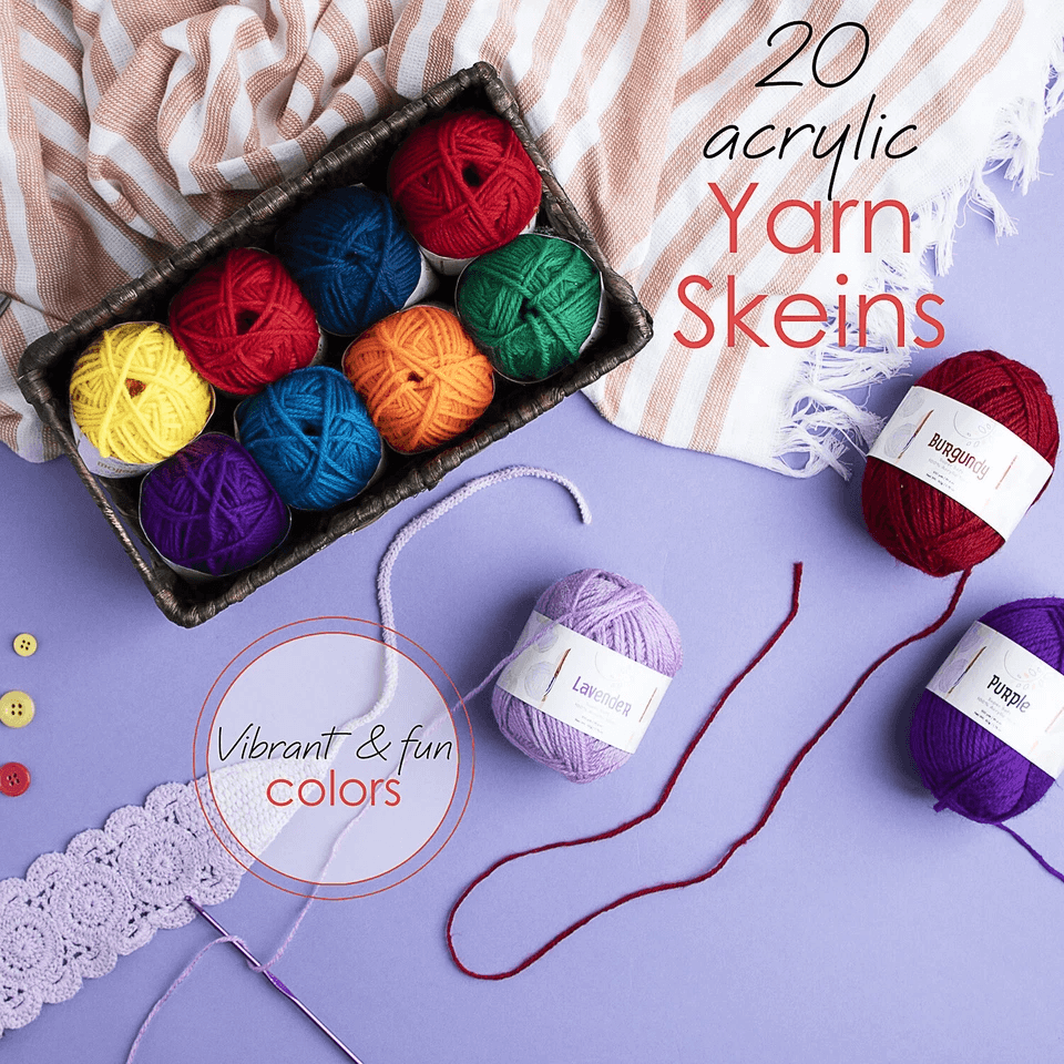 Complete Crochet Starter Set With Yarn Hooks  Tools For Beginners 3