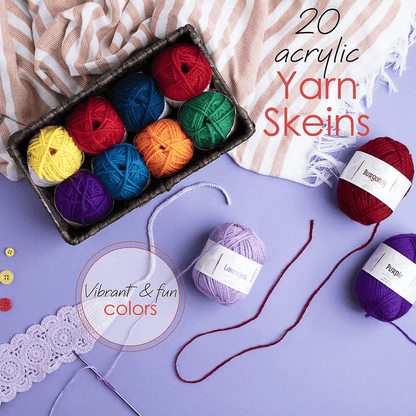 Complete Crochet Starter Set With Yarn Hooks  Tools For Beginners 3