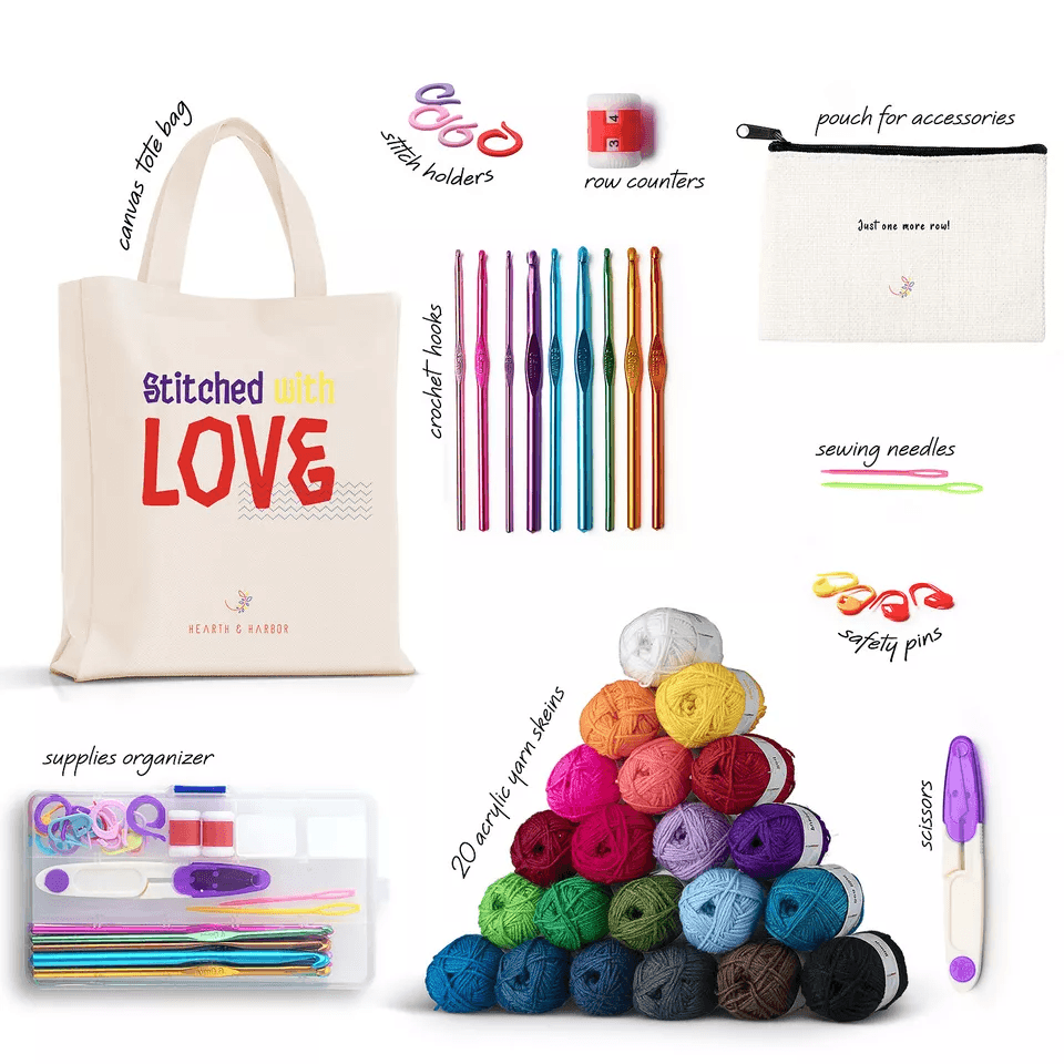 Complete Crochet Starter Set With Yarn Hooks  Tools For Beginners 2