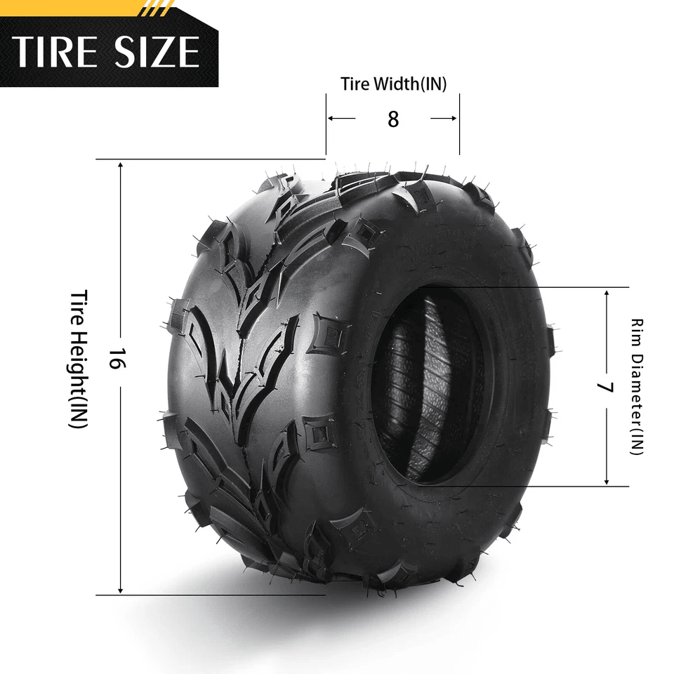 Sport ATV Tires Front Left  Right Durable Ply Tubeless Tires For OffRoad Quad ATV Performance 7