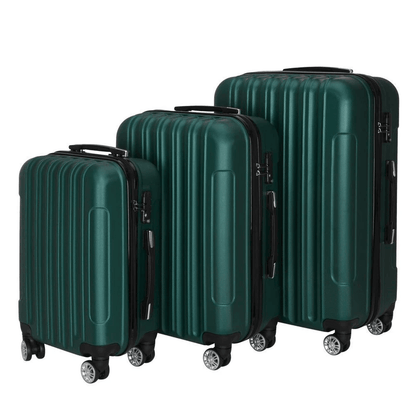 20 24 28 Luggage Travel Set  ABS Hard Shell Trolley Suitcases With TSA Lock  Green Spinner Luggage  2