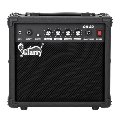 Glarry Portable Electric Guitar Sound Amplifier Mini AMP For Practice With AUX  Headphone Jack Bass 3