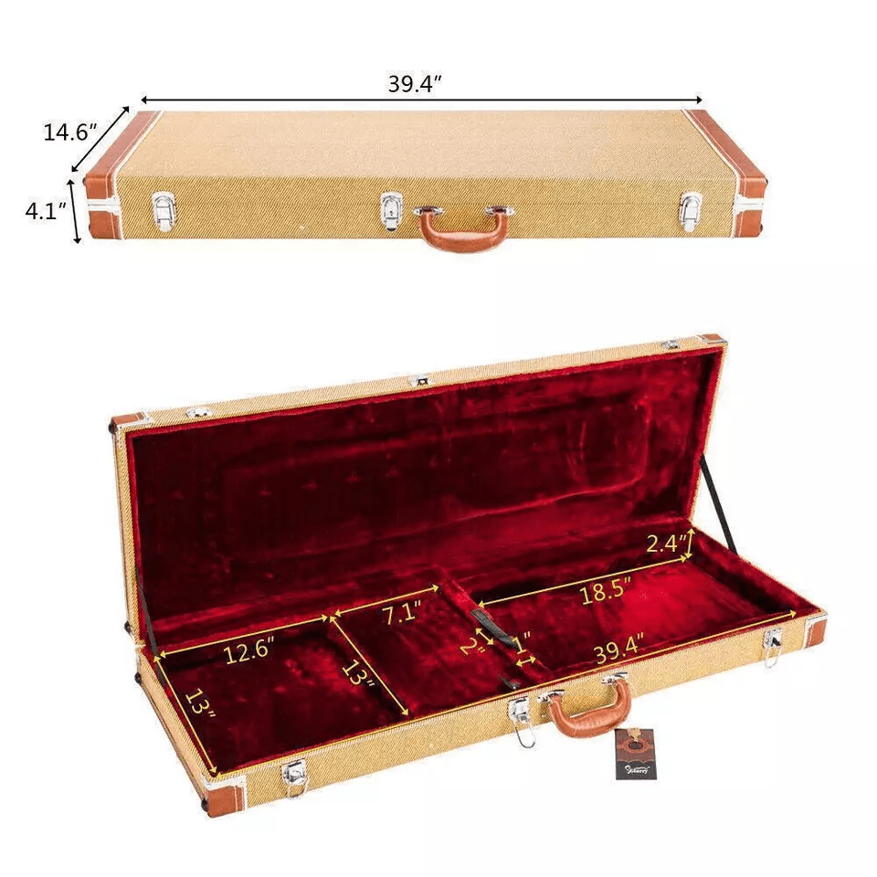 Premium Glarry Electric Guitar Hard Case Lockable  GiftReady 1