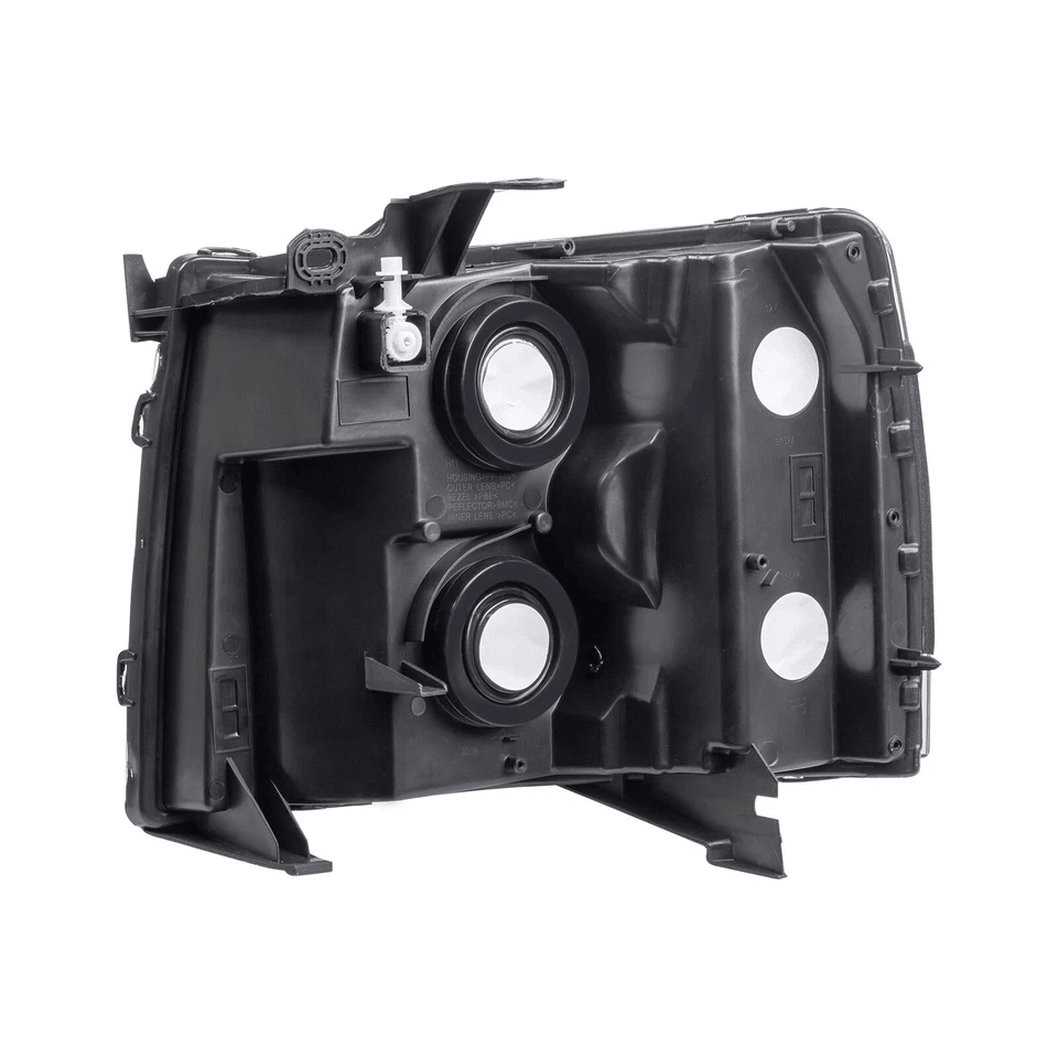 Headlights Headlamps Black Clear For 0713 Chevy Silverado 1500 2500HD 3500HD 5