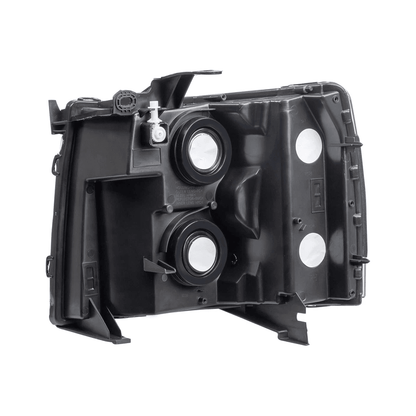 Headlights Headlamps Black Clear For 0713 Chevy Silverado 1500 2500HD 3500HD 5
