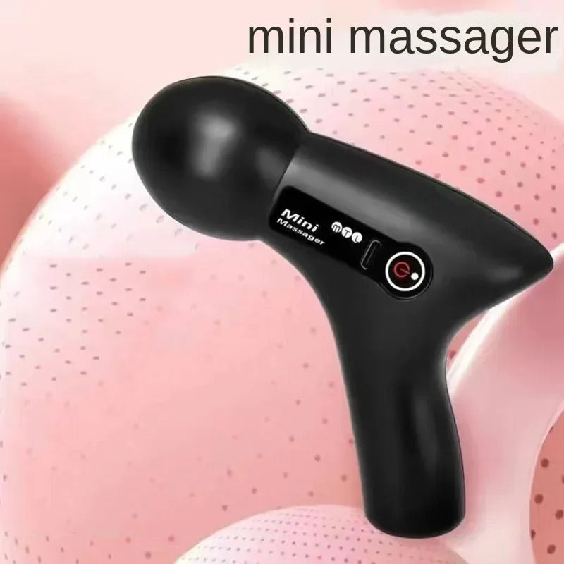 Mini Massage Gun with LCD Screen Portable Electric Muscle Fascia Massager for Neck Foot  Body Rel