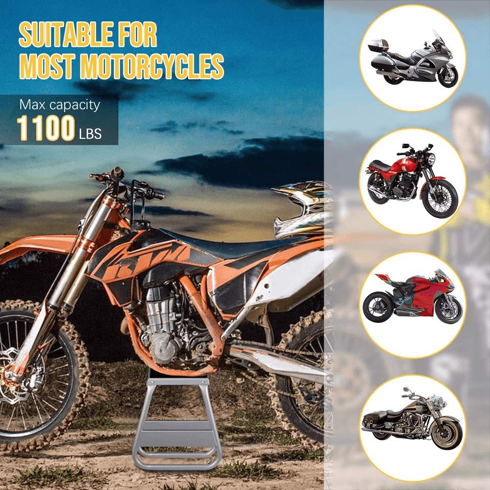 1000LB Motorcycle Motocross Dirt Bike Panel Stand  HeavyDuty Maintenance Lift Jack With NonSlip Pla 2