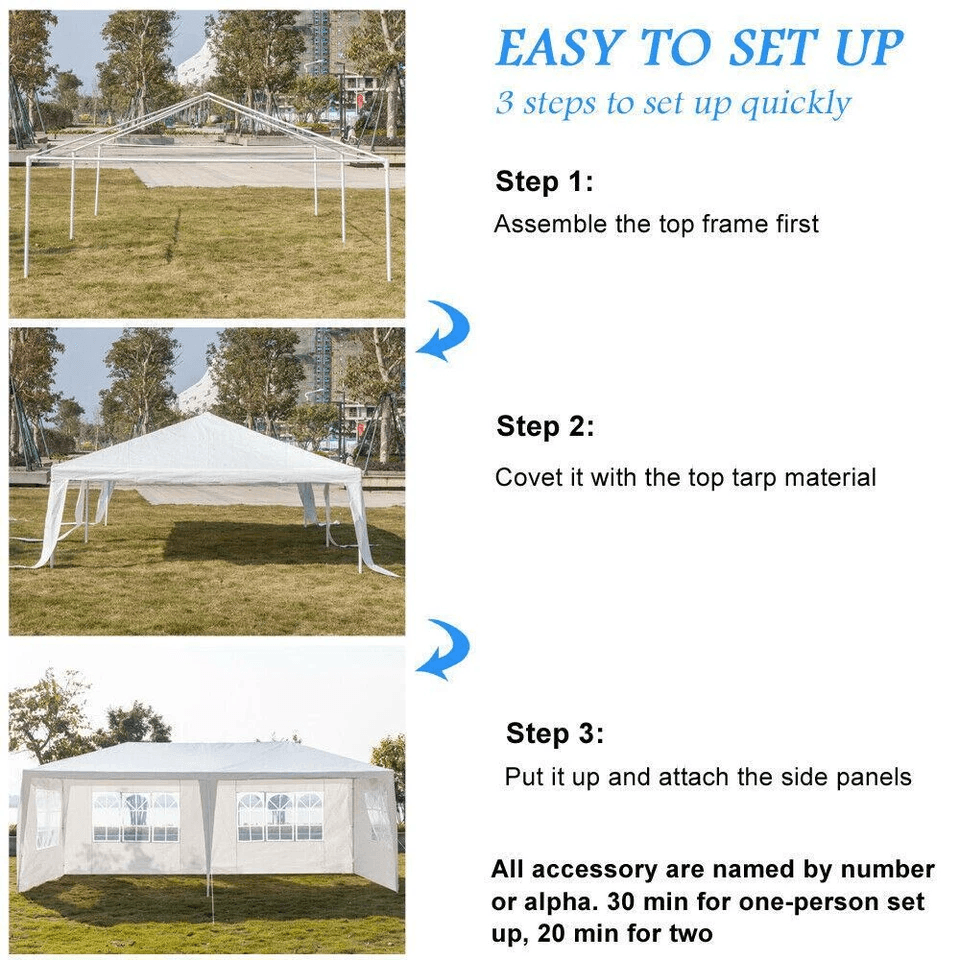 Heavy Duty Outdoor Canopy Party Tent With Sidewalls Waterproof Wedding Gazebo Pavilion For Catered  6