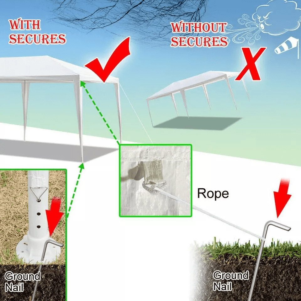 Heavy Duty Outdoor Canopy Party Tent With Sidewalls Waterproof Wedding Gazebo Pavilion For Catered  4