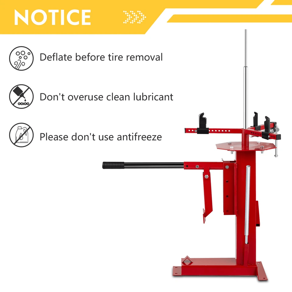 High Strength Manual Tire Changer Fits Tires For Car Motorcycle  Truck Applications 4