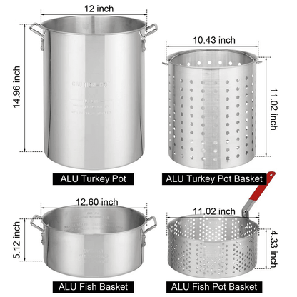 Gas Turkey Fryer Outdoor Propane Cooker With Aluminum Pot  Basket 5