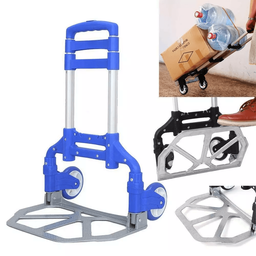 Heavy Duty Folding Dolly Trolley, Portable Hand Truck for Warehouse & Office