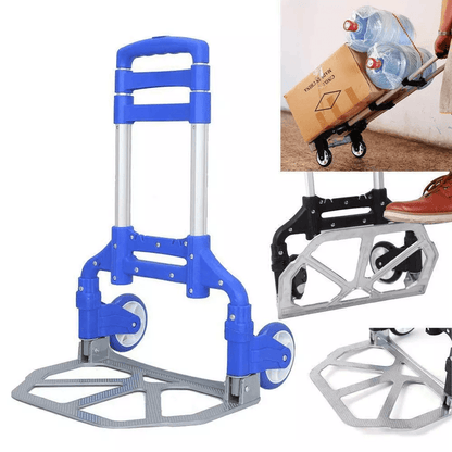 Heavy Duty Folding Dolly Trolley, Portable Hand Truck for Warehouse & Office