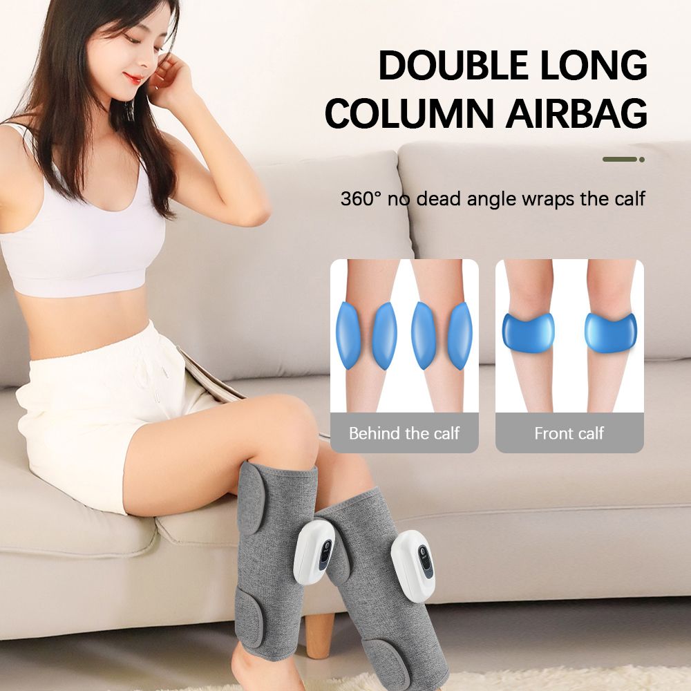 Wireless 360 Air Pressure Calf Massager  Electric Leg Massage with Airbag Compression  3 Modes fo