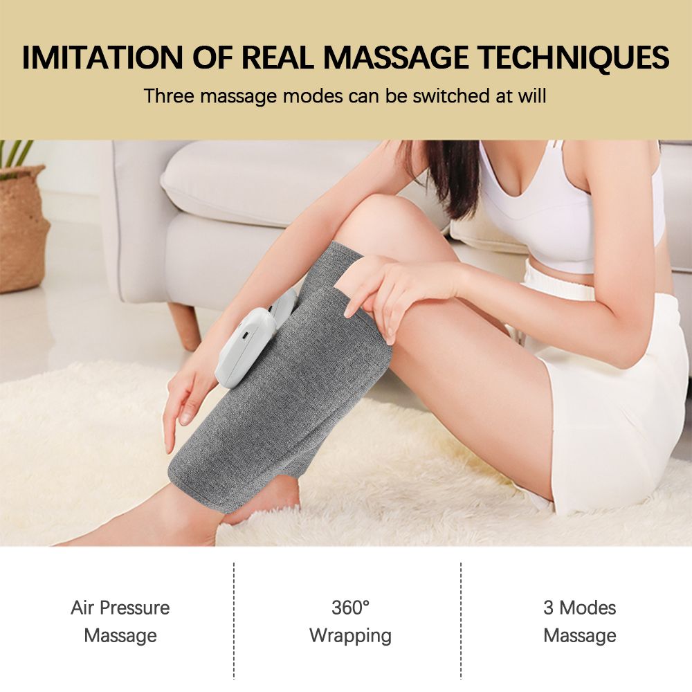 Wireless 360 Air Pressure Calf Massager  Electric Leg Massage with Airbag Compression  3 Modes fo
