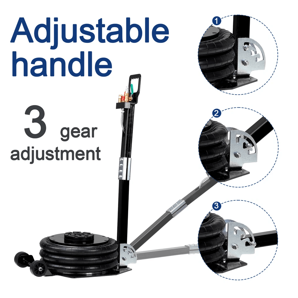 HeavyDuty Triple Bag Air Jack Ton Pneumatic Jack For Car SUV Truck Lifting Fast Garage Repair Tool 3