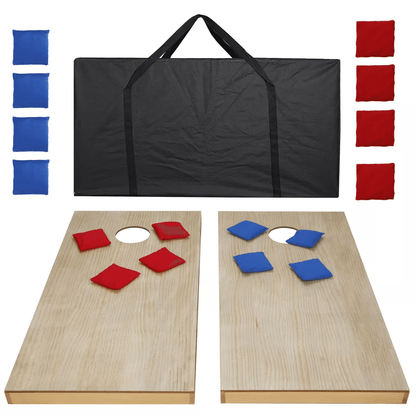 Cornhole Game Regulation Size Solid Wood Boards With 8 Bean Bags Carrying Case  Outdoor Lawn Game F 1