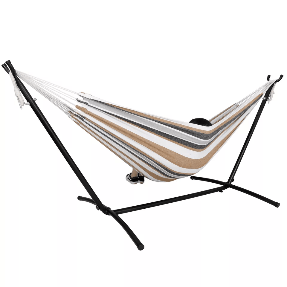 HeavyDuty 2 Person Hammock With 9FT Steel Stand  Portable Double Hammock Bed For Patio Garden And T 9