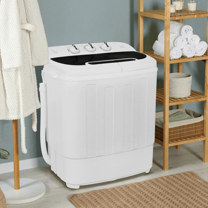 Compact Mini Twin Tub Washing Machine Portable Washer  Dryer For Apartments Dorms RVs 6
