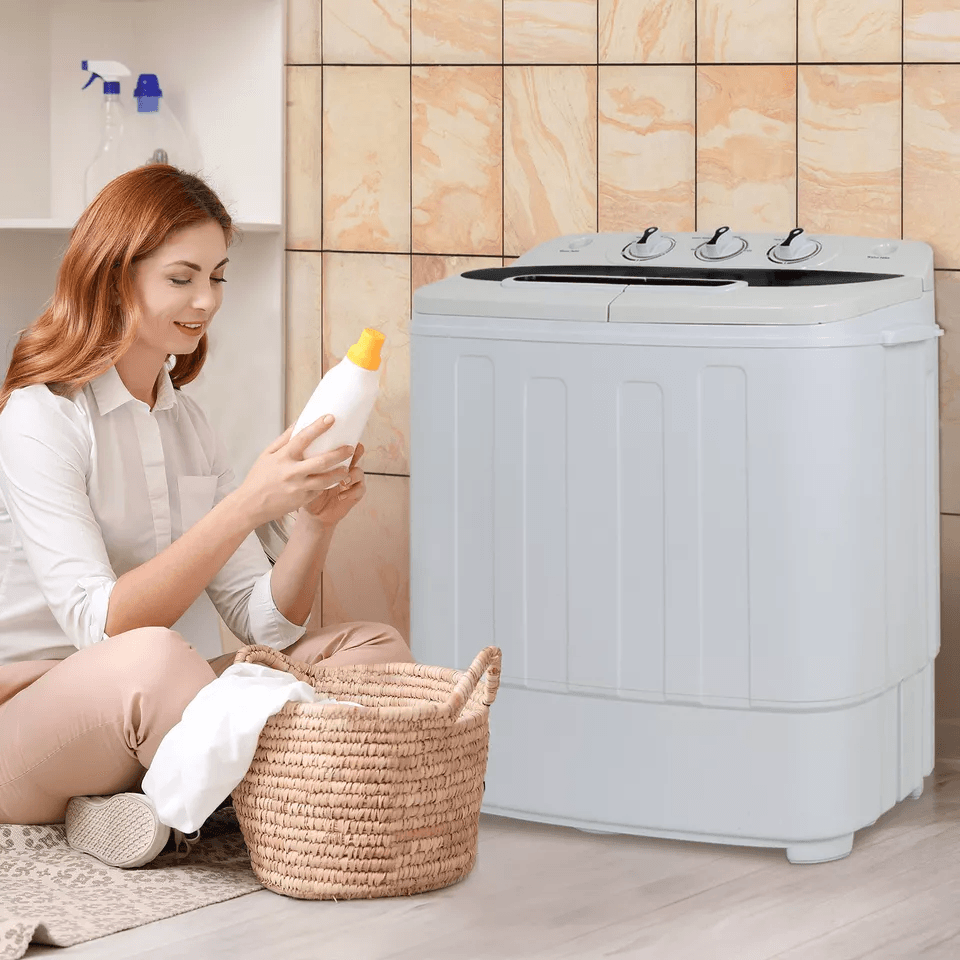 Compact Mini Twin Tub Washing Machine Portable Washer  Dryer For Apartments Dorms RVs 4