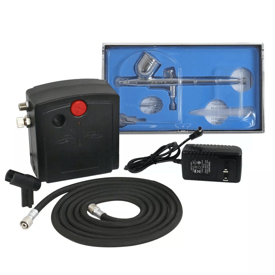 Airbrush Kit With Compressor Dual Action Airbrush Gun For Makeup Painting Tattoo 1