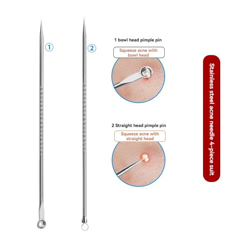 Stainless Steel Acne Needle Set DualPurpose Pimple Remover Tools for Clear Skin
