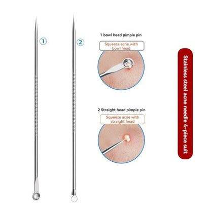 Stainless Steel Acne Needle Set DualPurpose Pimple Remover Tools for Clear Skin