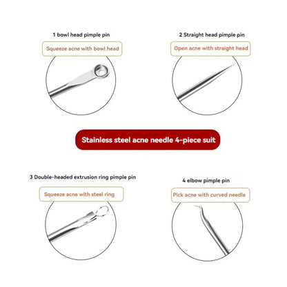 Stainless Steel Acne Needle Set DualPurpose Pimple Remover Tools for Clear Skin