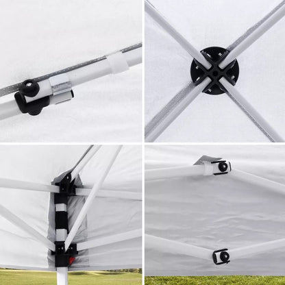 Canopy Tent With Adjustable Straight Legs Wheeled Carry Bag Ropes Waterproof Outdoor Shelter For Ev 1
