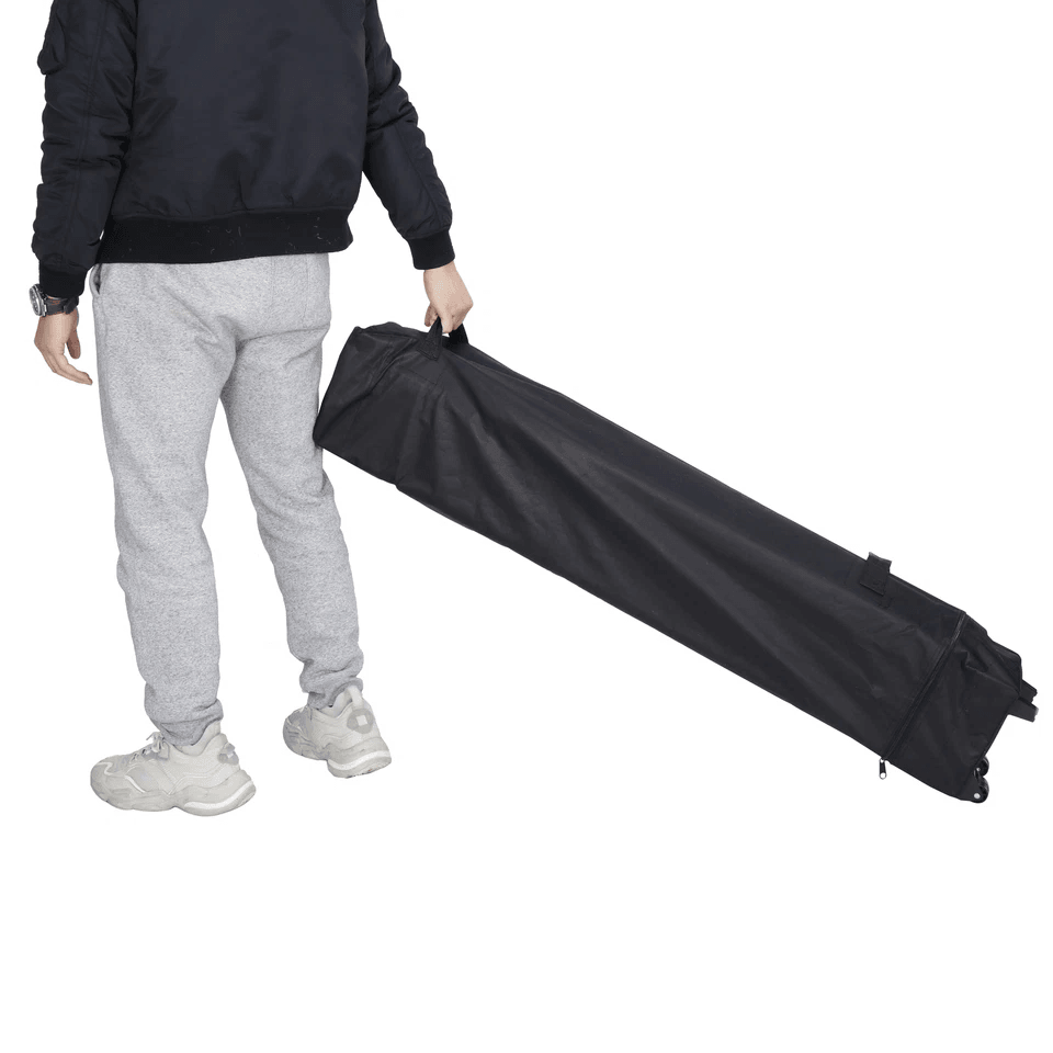 Canopy Tent With Adjustable Straight Legs Wheeled Carry Bag Ropes Waterproof Outdoor Shelter For Ev 6