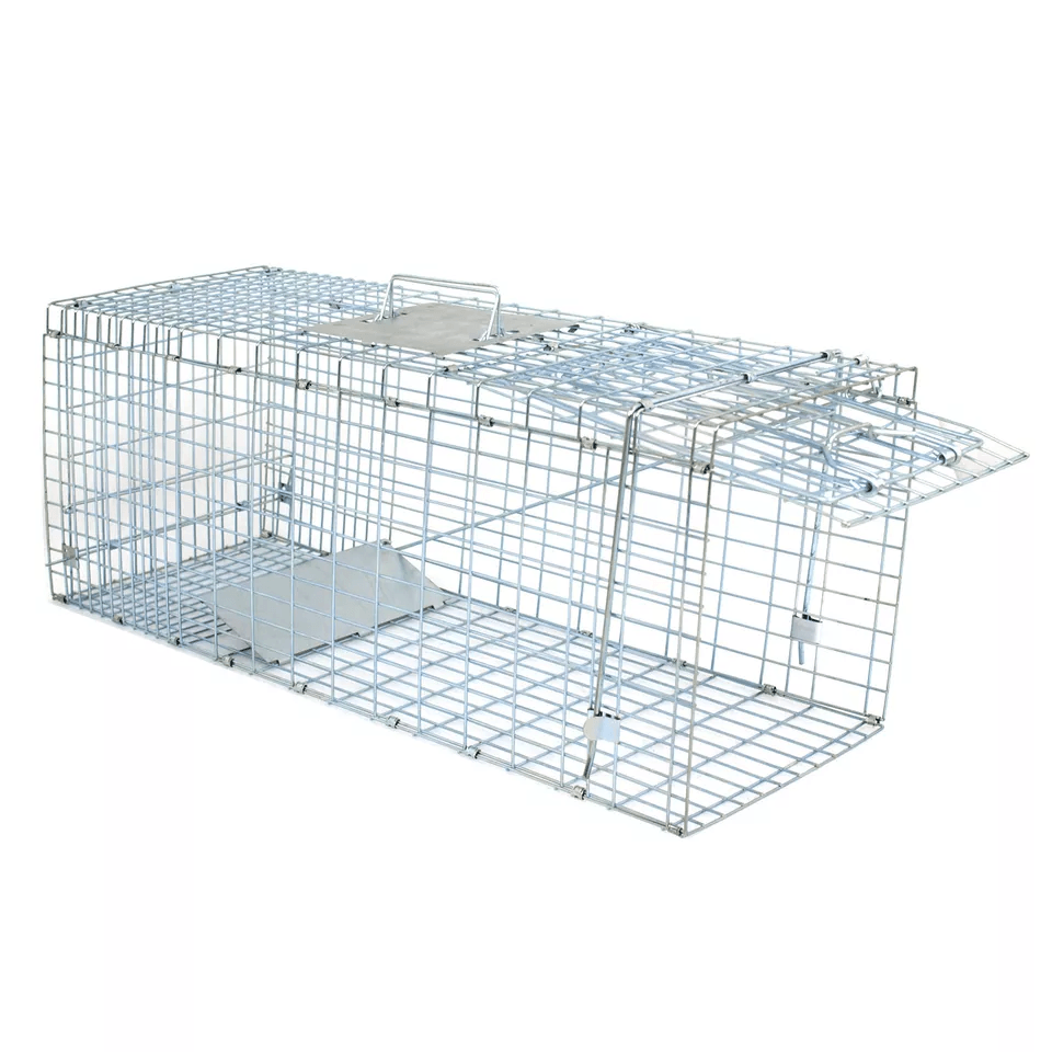Heavy Duty Folding Live Animal Trap Humane Raccoon Cat  Small Animal Cage 2