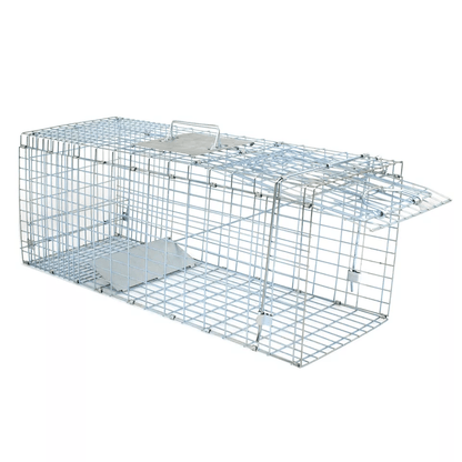 Heavy Duty Folding Live Animal Trap Humane Raccoon Cat  Small Animal Cage 2