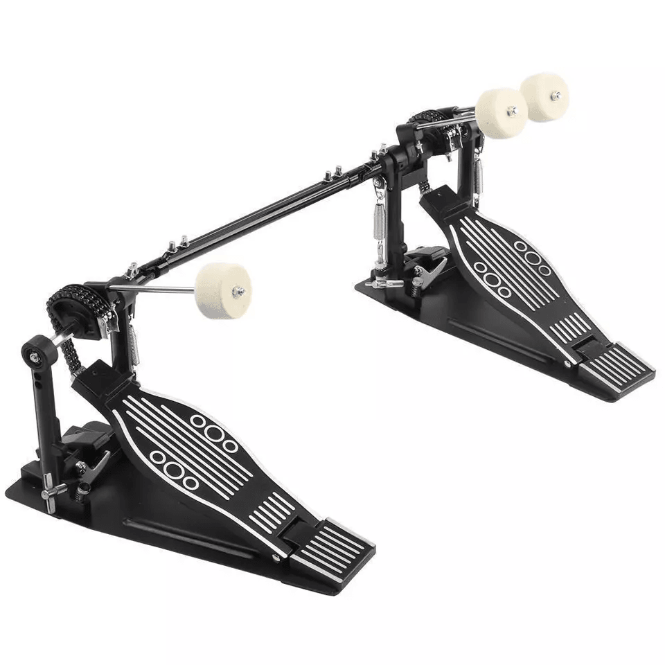 Professional Double Kick Drum Pedal, Sturdy Metal Design with Quick-Release Clamp, High-Speed Double Pedal for Drummers