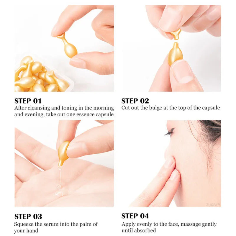 Hyaluronic Acid Capsules Serum Acne Remover Whitening Firming  AntiWrinkle Face Care