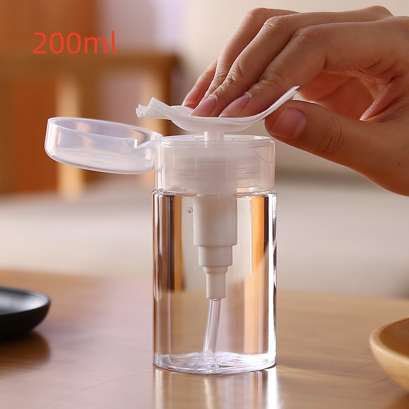 Nail Refillable Empty Bottles with Press Pump Dispenser Manicure Polish Remover  Cleaner Tool