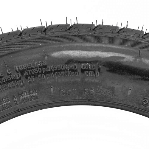 Premium Trailer Tires  Rims Load Range C Set Lug White Spoke Wheels Durable Trailer Tires 4