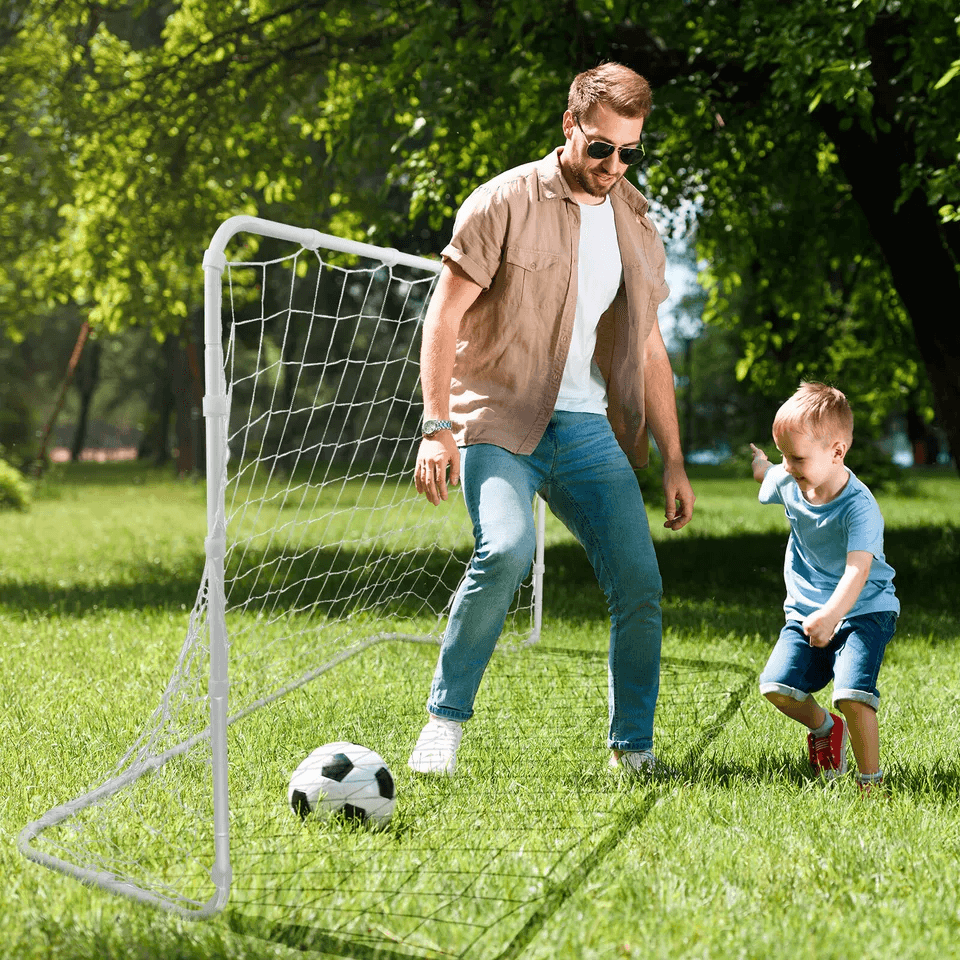 Portable Kids Soccer Goals Metal Frame Backyard Practice Nets 2