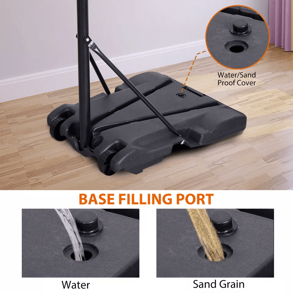 Basketball Hoop Outdoor Adjustable 557 Ft Portable Basketball Goal Stand For Kids With Wheels And B 8