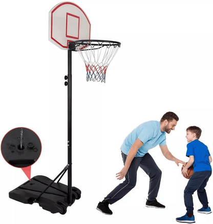 Basketball Hoop Outdoor Adjustable 5.5-7 Ft Portable Basketball Goal Stand for Kids with Wheels and Backboard