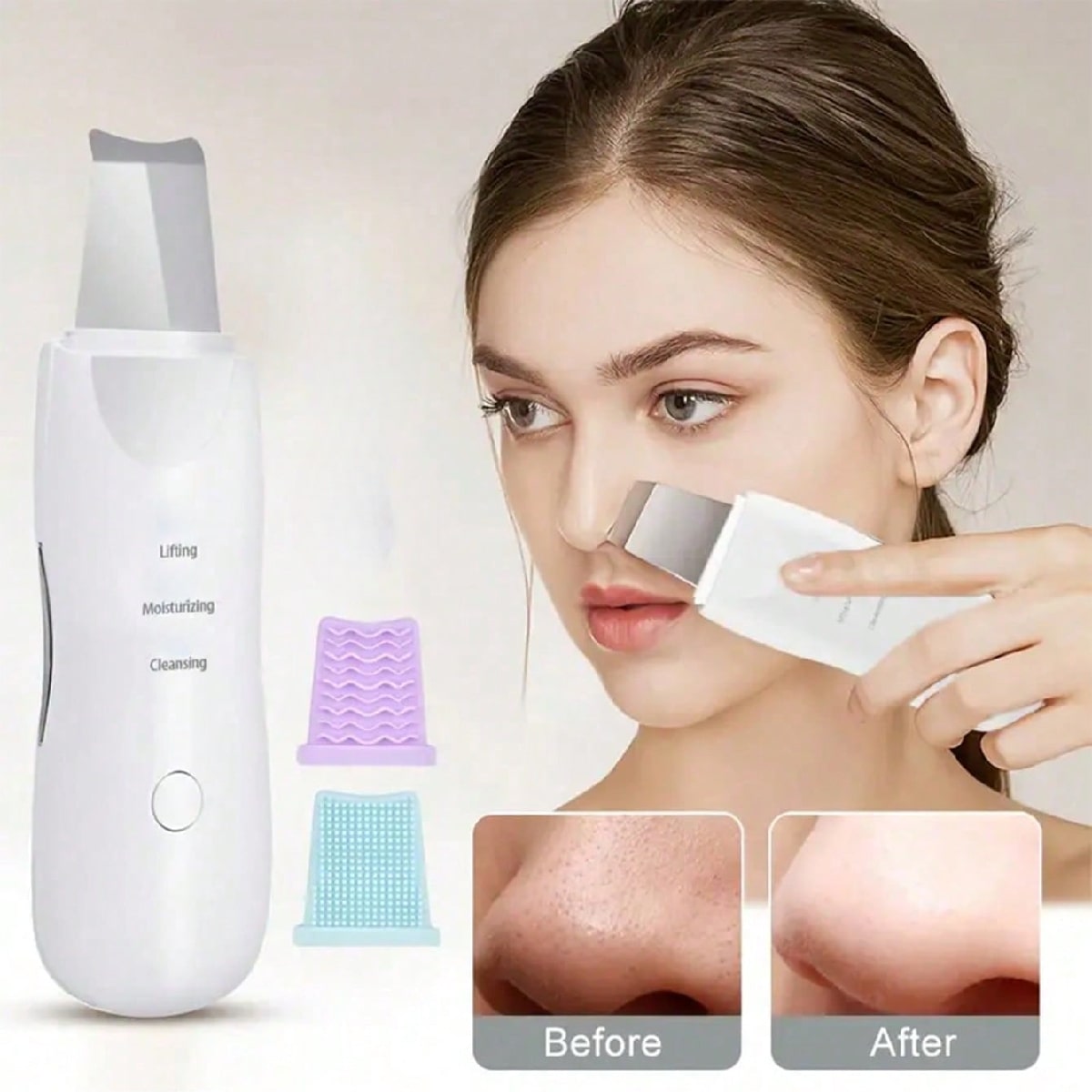 Deep Cleansing Facial Skin Scrubber | Face Spatula Exfoliator & Blackhead Pore Cleaner